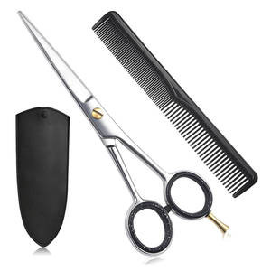 Ciseaux de barbier professionnels de qualité supérieure en acier inoxydable 440C, pour droitiers, tranchants, multifonctionnels, pour salon de coiffure, coiffure - Product Image 1