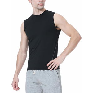 Chemise d'entraînement sans manches Chemise d'entraînement à séchage rapide Top Baselayer Athletic Shapewear Chemises de compression pour hommes - Product Image 4