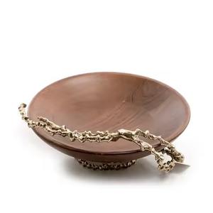 Tazón de Metal para Servir Dátiles de Ramadán, Decoración Árabe para Mesa Islámica, Fruta Seca - Product Image 4