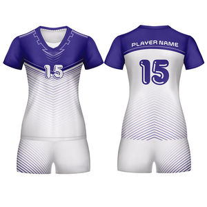 Conjunto de Uniforme de Voleibol Personalizado para Mujer, 100% Poliéster Jersey, Secado Rápido, Antiencogimiento, Ajuste Cómodo, Impresión por Sublimación Unisex - Product Image 1