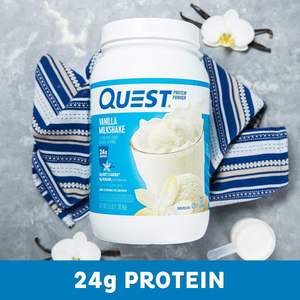 Quest Nutritionバニラミルクセーキプロテインパウダー、タンパク質24g、砂糖1g、低炭水化物、グルテンフリー、3ポンド、43人前 - Product Image 2