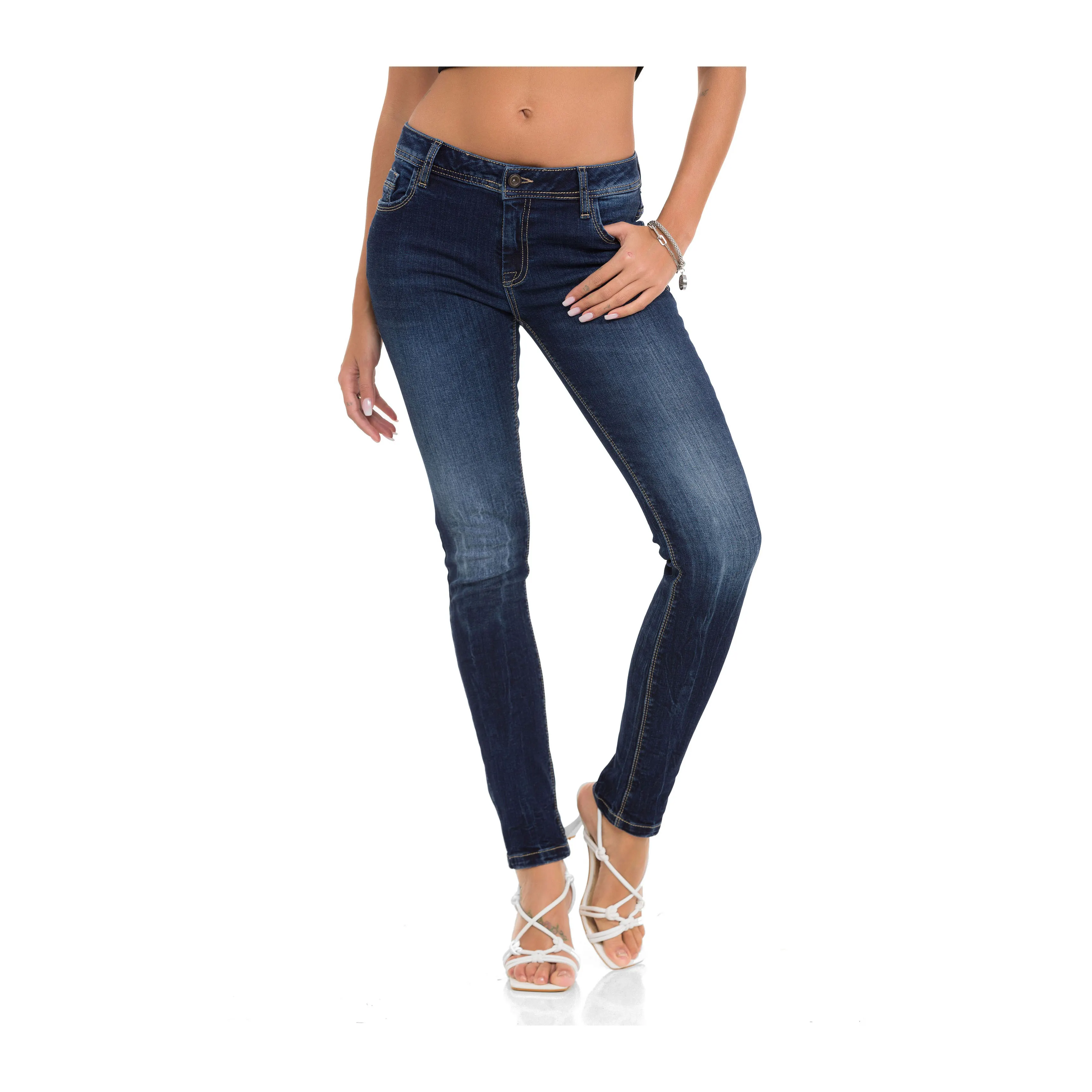 Benutzer definierte Frauen Casual Pants Street Persönlichkeit einfache lässige Frauen Jeans