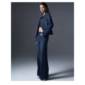 Jean <b>Jackets</b> and Jeans <b>for</b> <b>Women</b> Vietnam Autumn Streetwear 2025 Wholesale Denim OEM ODM Custom Fit High Quality Jean Styles - Product Image 5