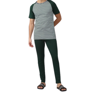 Conjunto de ropa de dormir de algodón para hombre, pijamas de manga larga, ropa de dormir suave y transpirable, precio al por mayor - Product Image 2