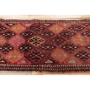 Vintage Turkish <b>Runner</b> Rug 2.7x11.7 ft, Herki <b>Red</b> Wool Rug - Product Image 3