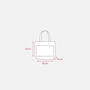 Borsa Tote Mini in Juta Personalizzabile con Tasca per Gadget, Articolo Promozionale Personalizzabile - Product Image 2