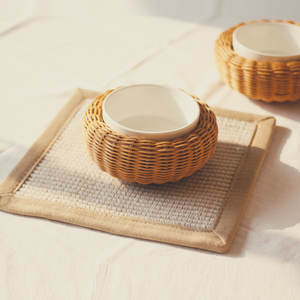 Tendance chaude bol de nourriture pour animaux de compagnie naturel tissé à la main de qualité supérieure beaux bols d'alimentation en rotin écologiques pour chats - Product Image 4