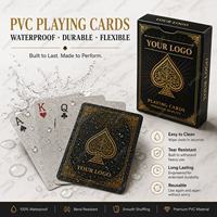 Cartes à jouer en PVC personnalisées imprimées avec boîte 88x63mm R3 Coins arrondis Cartes de poker classiques pour jeu familial
