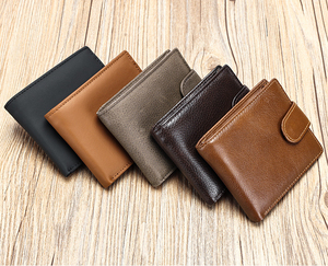 GENTS GARB Unisex RFID Blocking Genuine Leather <b>Wallet</b> Solid Pattern Open Closure Multi-Function <b>Card</b> <b>Holder</b> & Cash Compartment - Product Image 1