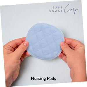 Coussinets d'allaitement en coton absorbant doux bleu clair Coussinets d'allaitement réutilisables pour les mamans de maternité Nouveau-né Alimentation Lavable Usage quotidien - Product Image 1