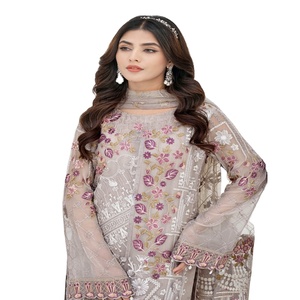 Diseñadores paquistaníes Salwar Kameez Ramsha Vol. Conjunto de mujeres indias Kurta para mujeres, traje de mujer, trajes y vestidos paquistaníes elegantes - Product Image 1