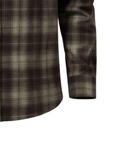 เสื้อเชิ้ตลายสก็อตแขนยาวผู้ชาย กระดุมผ่าหน้า สไตล์ลำลอง ผ้าแฟลนเนล สีน้ำตาลเข้ม สีเขียวมะกอก สีกากี รับผลิตตามสั่ง ขายส่ง - Product Image 6