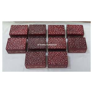 Nouveauté Coffrets cadeaux en stéatite faits à la main dernière conception de couleur naturelle avec sculpture gravée pour les bagues de bijoux de mariage - Product Image 1