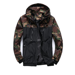 Hommes Casual Plus Size Camouflage Print Color Matching Zipper Long Sleeve Coats Hoodies Bomber Jacket - Product Image 5