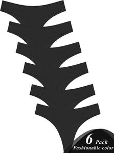 Tanga de Cintura Baja para Mujer, Suave y Refinada, Tejido Liso, Transpirable, Elástico, Cómodo para Uso Diario, Agradable al Tacto - Product Image 5