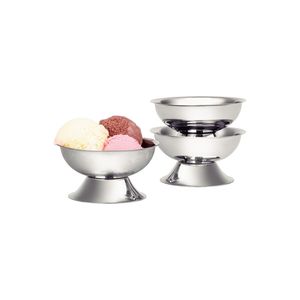 Bol à crème glacée en acier inoxydable de haute qualité vaisselle jetable et dessus de table décoratif à usage personnalisé fabriqué en Inde - Product Image 3