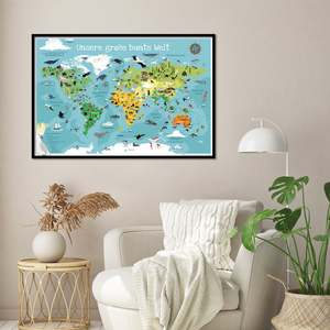 Póster de Mapa del Mundo XL para Niños, Mapa de Pared Colorido y Grande, Nuestro Gran Mundo - Product Image 3