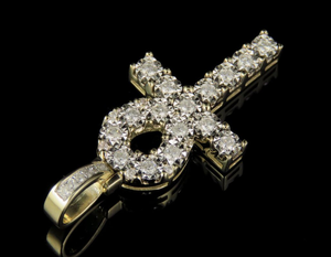 925 Sterling <b>Silver</b> Moissanite Round Cut <b>Cross</b> <b>Pendant</b> Gift for Men & Women Iced Out <b>Silver</b> Jewelry - Product Image 2