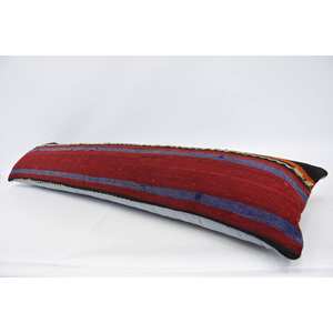 Coussin en laine patchwork multicolore Kilim Coussin décoratif tissé de luxe 12x48 pouces Feuilles vintage Portable pour la literie de canapé - Product Image 5