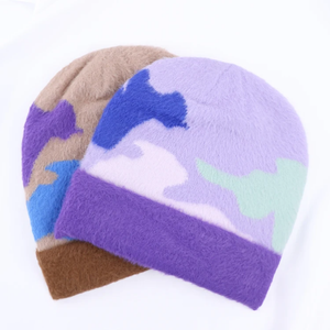 Bonnets Slouchy Jacquard Faits à la Main Personnalisés Avec Écusson Tissé Personnalisé Bonnets Designer Doublés En Satin Tricotés Avec Logo Personnalisé - Product Image 2