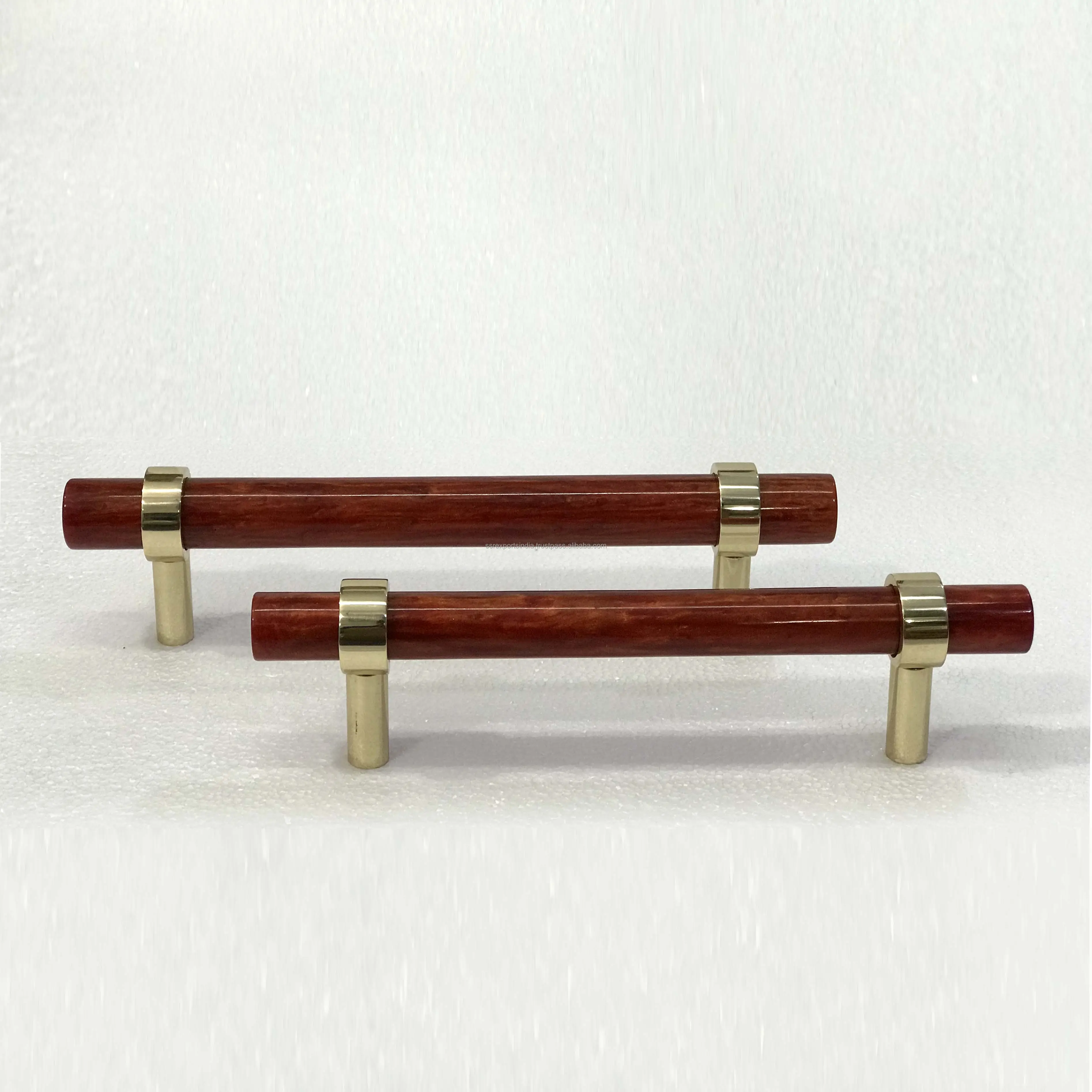 Highest Quality Handcrafted Best Solid Brass with Resin Cabinet Furniture Hardware Wooden Furniture Handle Knobs for Latest Use