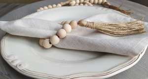 Ronds de serviette, ronds de serviette en rotin, ronds de serviette en osier, décor de table - Product Image 4