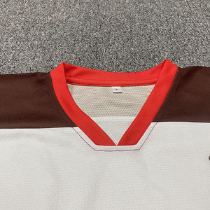 Maillot de hockey sur glace unisexe personnalisé OEM avec logo de l'équipe Technique d'impression par sublimation de style uniforme 100% polyester vierge - Product Image 4