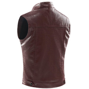 Chaleco profesional de cuero genuino para hombre, chaleco de motociclista sin mangas para invierno, bolsillo de nailon disponible en todos los tamaños de talla grande - Product Image 2