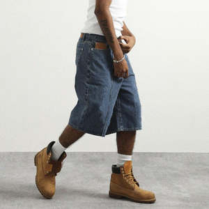 2025ทรงหลวมผ้าฝ้ายสำหรับผู้ชายกางเกงขาสั้นลำลอง - Product Image 2