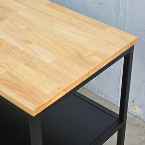 Mueble para TV Estilo Industrial/Modern Farmhouse de 140 cm con Estructura de Hierro y Madera de Caucho, Mueble para el Hogar KTV68078 - Product Image 4