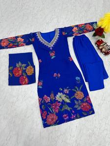 Latest Designer Faux Georgette Thread Work Kurti <b>Set</b> by FabZone - Product Image 4