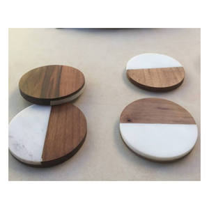 Wholesale Handmade Marble and Wooden Water <b>Drinking</b> <b>Coaster</b> Heart Shape Best Quality Coffee Mug <b>Coaster</b> at Inexpensive Price - Product Image 2