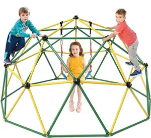 8ft 10ft 12ft Dome leo núi với Swing bên ngoài leo mái vòm cho trẻ em kim loại ngoài trời Leo mái vòm