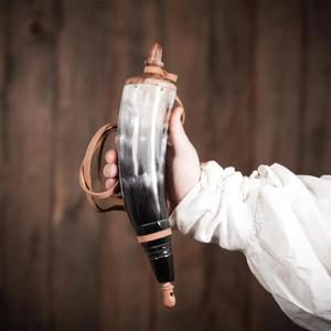 แตรผงทำด้วยมือคุณภาพสูงของแท้มีลวดลายที่เป็นเอกลักษณ์สำหรับการล่าสัตว์การยิงและการผจญภัยกลางแจ้ง - Product Image 2