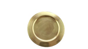 Vente en gros d'assiettes de présentation en laiton, assiettes dorées pour la décoration de fête de mariage, décoration artisanale de maison et de table - Product Image 2