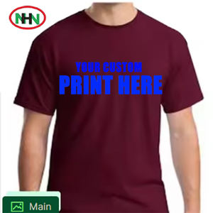 เสื้อยืดลำลองแขนสั้นผ้าฝ้าย 100% ระบายอากาศได้ดี พิมพ์ลายตามสั่ง สำหรับผู้ชายไซส์ใหญ่ จากบังกลาเทศ - Product Image 1