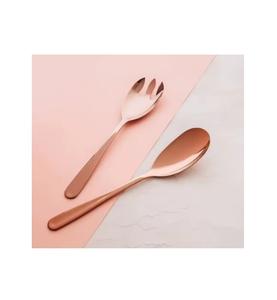 <b>Gold</b> Stainless Steel Salad Servers Mother Of Pearl Handle Design Kitchenware Tableware Flatware <b>Cutlery</b> Set Direct Factory 2025 - Product Image 5