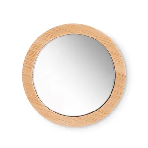 MALAY Sustainable Bamboo <b>Makeup</b> Mirror Eco-Friendly <b>Vanity</b> Gadget - Product Image 5