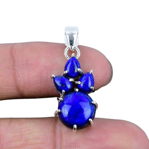 Bijoux Pour Femmes Argent Style Boho Pendentif Bijoux Argent Sterling 925 Lapis Gemstone Tendance Pendentif Fait Main Cadeau Pour Amour - Product Image 1