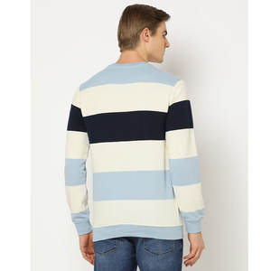 เสื้อสเวตเตอร์ของผู้ชายผ้าคอตตอนผสมสีพื้นขนาดพลัสไซส์ออกแบบได้ตามต้องการ - Product Image 5