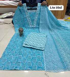 Nouvel habillage élégant vêtements ethniques tendance dernier Kurti en pur coton avec le fabricant Dupatta de Surat Indian Supply - Product Image 2