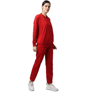 Meilleure qualité coton hiver pantalons à manches longues en plein air Jogging décontracté mode Crew Nek Sportswear O cou femmes survêtement - Product Image 6