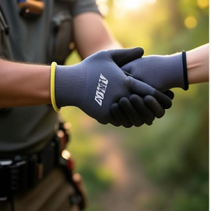 8700ESD3D ไซส์8สีเทา/ถุงมือดำ & ถุงมือ En 388/En 407/En 16350 PPE II nitras-แพ็คขนาด12 - Product Image 3