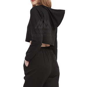 Uso al aire libre superventas mujeres Crop Top sudaderas con capucha ropa de moda mujeres duraderas Crop Top sudaderas con capucha - Product Image 5