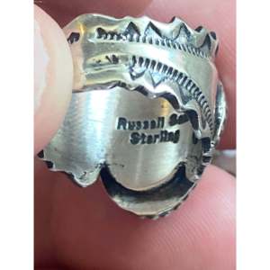 Bague Russell Sam en argent sterling avec corail naturel, taille 6,5 - Product Image 5