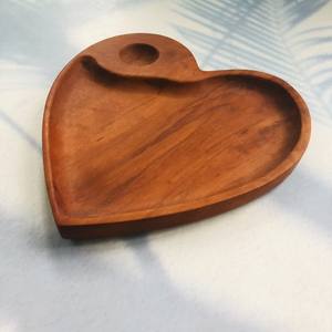 Plateau long en forme de cœur naturel, plateau de service à café et thé, assiette décorative, vaisselle de mariage, ustensile fabriqué par VITRAPRO, vente en gros - Product Image 3