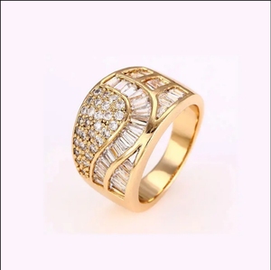 Pulsera de Corazones con Baño de Oro PVD de Moda para Mujer, Joyería de Acero Inoxidable con Piedra de Diamante, Anillos Elegantes para Damas - Product Image 6