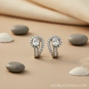 Pendientes de Aro Vintage para Mujer, Plata de Ley 925 con Circonita Cúbica, Chapados en Oro de 14K/18K, Regalo con Certificado GIA - Product Image 3