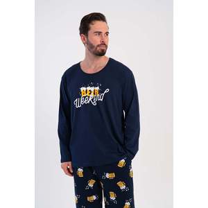 Conjunto de Pijama CEPLI ERKEK P.SUPREM XXL con Cuello Redondo y Manga Larga - Azul Marino - Azul Marino - Product Image 2