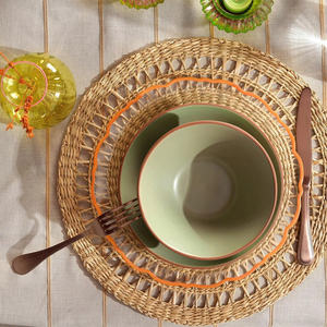 Mantel Individual de Pasto Marino Natural Atemporal, Hecho a Mano, Trenzado, Redondo, Decoración Neutral para Comedor, Ambiente Acogedor - Product Image 4